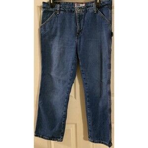 Y2K 2002 Old Navy Blue Jeans Best In Denim Women 10 Capri 32x26” Utility Cotton